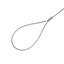 Stahlseil Verzinkt mit Ösen Schlaufenseil Öse - Öse Schlaufe Drahtseil Seil mit Schlaufen 4mm