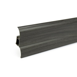 2,5m Fussleiste PVC 62mm See-Eiche + Montagematerial Gratis