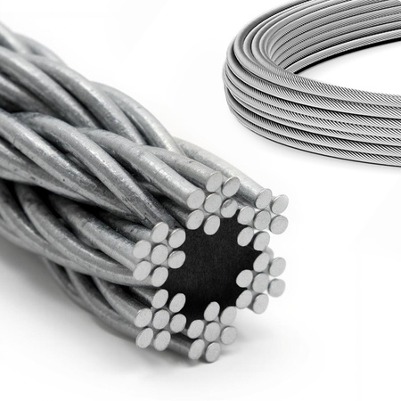 DRAHTSEIL Verzinkt Drahtseile Stahlseil Stahlseile Draht 4mm 6x7
