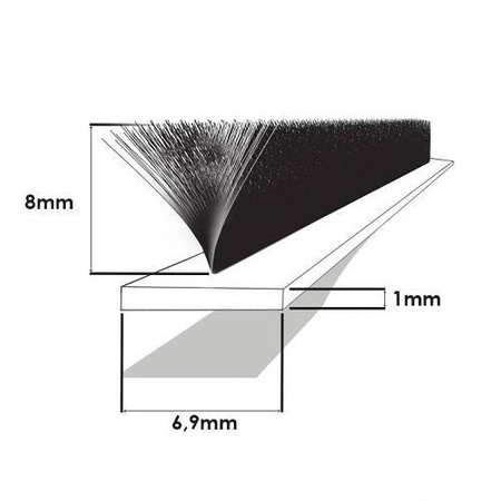 Dichtungsbürste Zugluftstopper Türbodendichtung Selbstklebend Antistaub 8mm