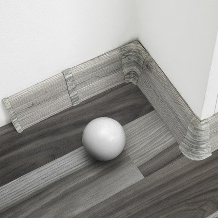 2,5m Fussleiste PVC 62mm Eiche Calisto + Montagematerial Gratis