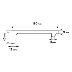 Karnis-Abdeckleiste 15 cm Weiß 2 m