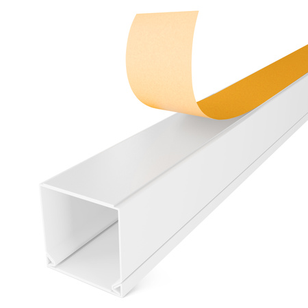 Kabelkanal (PVC-Leiste) 15×10 mm, weiß, selbstklebend