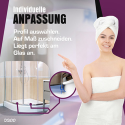Duschdichtung Runddusche Gebogen Glass 6-8mm UKG03