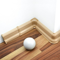 2m Fussleiste 52mm BUCHE Fußleiste Leiste Sockelleiste Laminatleiste Bodenleiste PVC + Montagematerial GRATIS