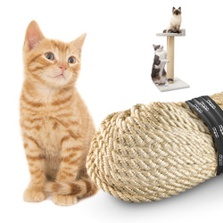 Natürliches Sisal Seil für Kratzbaum Katzenbaum Kratzseil DIY Fuer Katzen Ersatzteile 10mm