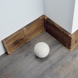 2m Fussleiste 75mm EICHE KANTABRIEN Fußleiste Leiste Sockelleiste Laminatleiste Bodenleiste PVC + Montagematerial GRATIS