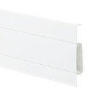 2m Fussleiste Fußleiste Leiste Sockelleiste Laminatleiste Bodenleiste PVC 75mm WEISS + Montagematerial GRATIS