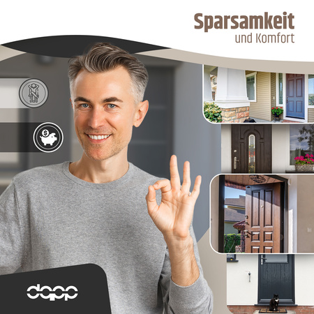 Türdichtung für Außentüren mit Stahlzarge KA-2 GRAU