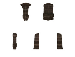 2,5m Fussleiste PVC 55mm Wenge + Montagematerial Gratis