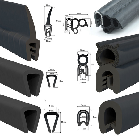 Kantenschutz Gummidichtung Kederband Kantenschutzprofil Dichtung Schutzband S-583