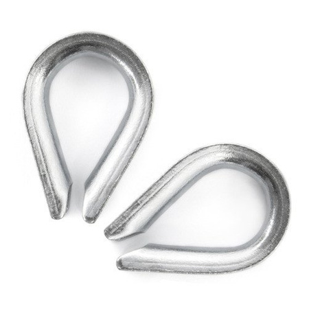SET: Drahtseil 3mm 6x7 5m, Duplex Drahtseilklemme 6 Stk., Kausche 2 Stk.