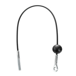 Stahlseil für Fitnessgeräte mit Öse, Ballstopper und Gewindeterminal 4/5,2mm Fitness-Stahlkabel Ersatzkabel