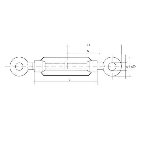 Spannschloss ÖSE - ÖSE Verzinkt Seilspanner Spannschraube Spanner M16