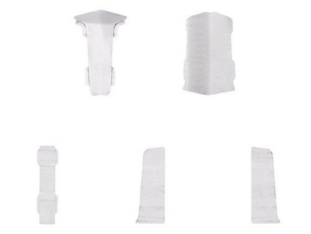 2m Fussleiste 55mm WEISS Fußleiste Leiste Sockelleiste Laminatleiste Bodenleiste PVC + Montagematerial GRATIS