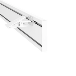 Gardinenschienen PVC 2-Läufig Vorhangsschiene Innenlaufschienen Deckenschiene SCHWARZ 90cm 100cm 150cm