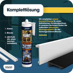 Karnis-Abdeckleiste 10 cm Schwarz 2 m