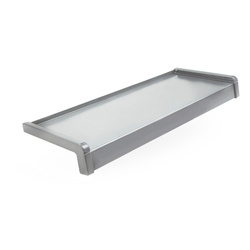 Fensterbank Stahl Aussen Außenfensterbank Fensterbrett Stahlblech Breite 20cm RAL 9006 SILBER