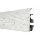 2m Fussleiste Fußleiste Leiste Sockelleiste Laminatleiste Bodenleiste PVC 70mm EICHE CHILLOUT + Montagematerial GRATIS