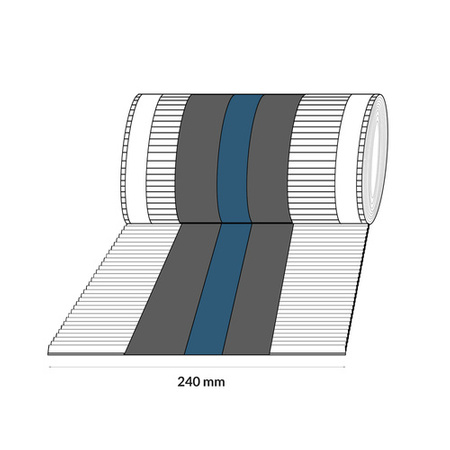 Firstband Firstrolle Dachfirst Gratrolle First xRoll 5mb Breite 240mm RAL 9005 SCHWARZ