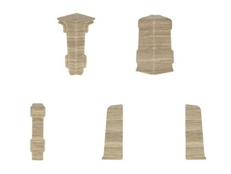 2m Fussleiste 55mm EICHE ALDABRA Fußleiste Leiste Sockelleiste Laminatleiste Bodenleiste PVC + Montagematerial GRATIS