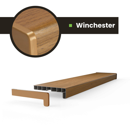Fensterbank Fensterbrett für den Innenbereich PVC Tiefe 30cm WINCHESTER + Endkappen GRATIS!
