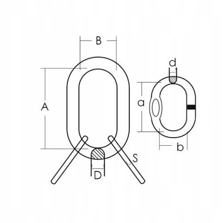 Aufhängeglied 2-Strang GK 8 Kettengehänge Anschlagkette 8mm