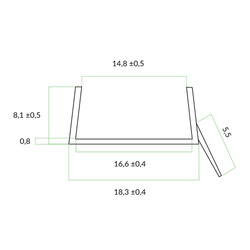 1,5m Küchensockel Abdichtungsprofil Sockel Dichtung 16mm BRAUN