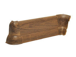 2,5m Fussleiste PVC 62mm Eiche Verbrannt + Montagematerial Gratis