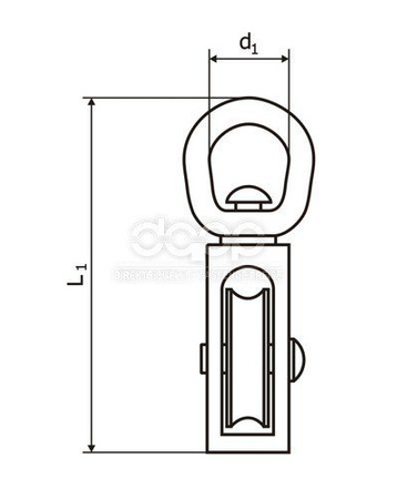 Seilrolle VIRBEL Drahtseilblock Umlenkrolle Blockseilrolle Blockrolle 30kg 1''