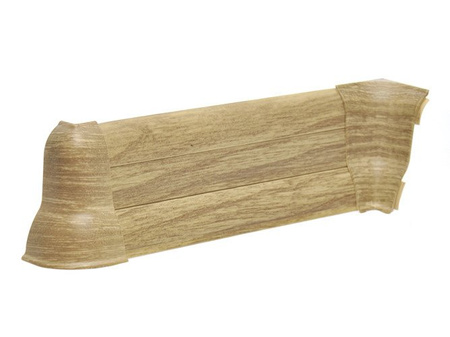 2,5m Fussleiste PVC 62mm Eiche Nostalgie + Montagematerial Gratis