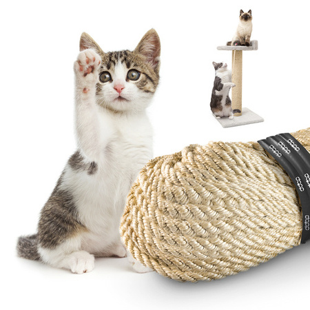 Natürliches Sisal Seil für Kratzbaum Katzenbaum Kratzseil DIY Fuer Katzen Ersatzteile 10mm