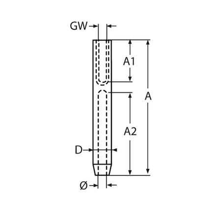 Gewindeterminal Innengewinde LINKS M5 / 3mm