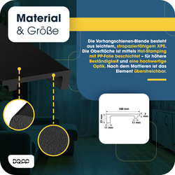 Karnis-Abdeckleiste 10 cm Schwarz 2 m