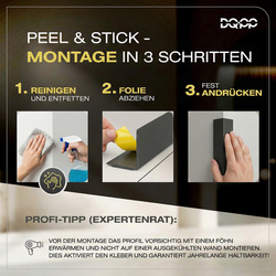 Selbstklebender PVC-Winkel für Außenecken 15×15mm Weiß 2m