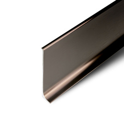 2m Fussleiste aus Aluminium 80mm CAFFEE