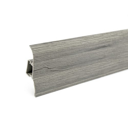 2,5m Fussleiste PVC 62mm Eiche Calisto + Montagematerial Gratis