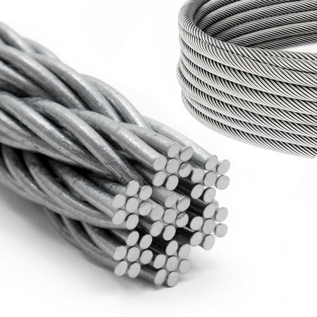 DRAHTSEIL V4A Edelstahl Stahlseil INOX 6mm 7x7