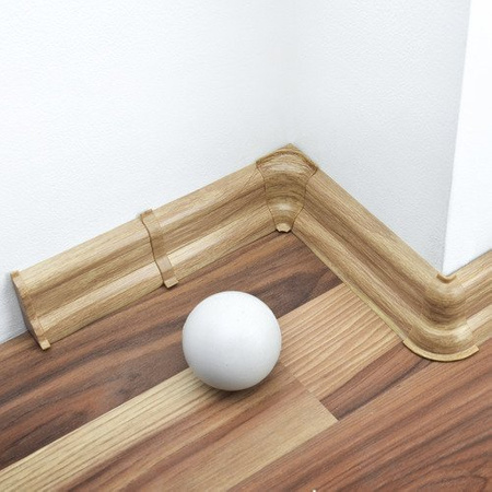 2m Fussleiste 52mm EICHE ANTIK Fußleiste Leiste Sockelleiste Laminatleiste Bodenleiste PVC + Montagematerial GRATIS