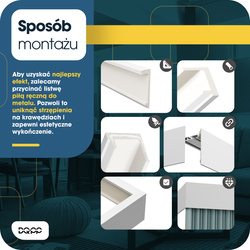 Karnis-Abdeckleiste 10 cm Weiß 2 m