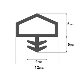 KD-11 Dichtung 12×5 mm TPS, Braun – Ideal für Innen- und Außentüren aus Holz, Türrahmen und Zargen