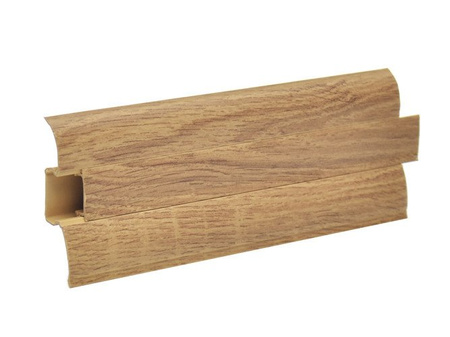 2,5m Fussleiste PVC 62mm Eiche Dorian + Montagematerial Gratis