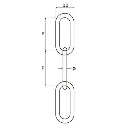 Edelstahl Rundstahlkette DIN 763 10mm