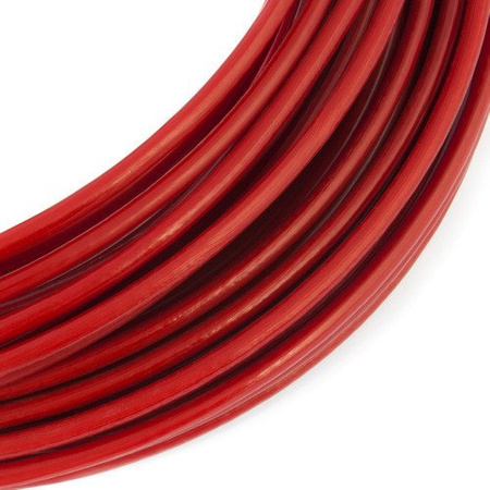 Drahtseil Verzinkt in PVC Stahlseile Drahtseile ROT 1,6/3mm 1x7