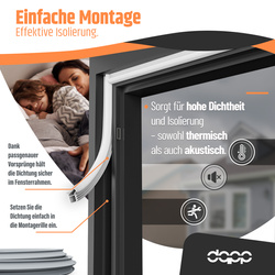 Türdichtung für Außentüren mit Stahlzarge KA-2 WEISS