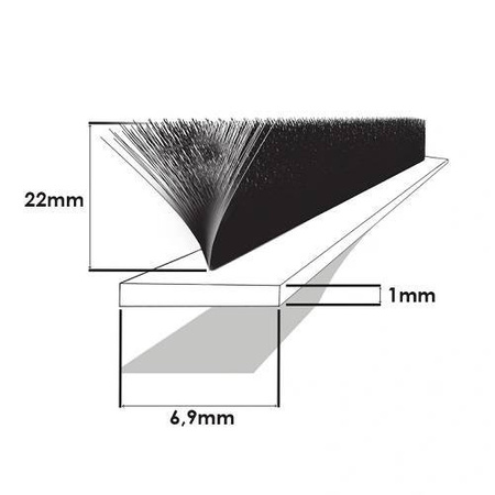 Dichtungsbürste Zugluftstopper Türbodendichtung Selbstklebend Antistaub 22mm