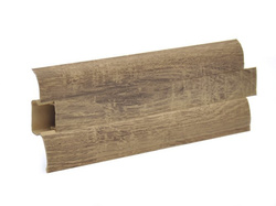 2,5m Fussleiste PVC 62mm Eiche Spinell + Montagematerial Gratis