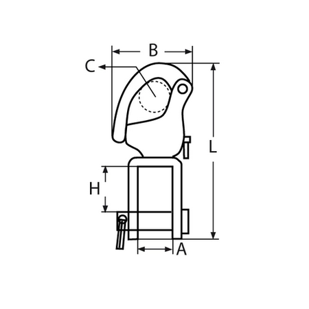 Schnappschäkel Mit Wirbelschakäl 128mm 1800kg