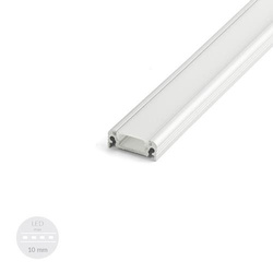 Alu Profil für LED AUFPUTZ FLACH Milchglas Streifen Lichtleiste Aluminium 1m - 2m