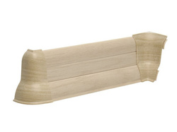 2,5m Fussleiste PVC 62mm Eiche Sibirien + Montagematerial Gratis